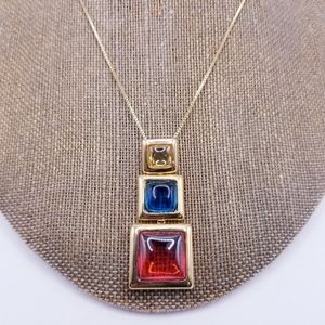 Vintage 1980s Ross Simson Sterling Silver Pendant on Chain Necklace 925